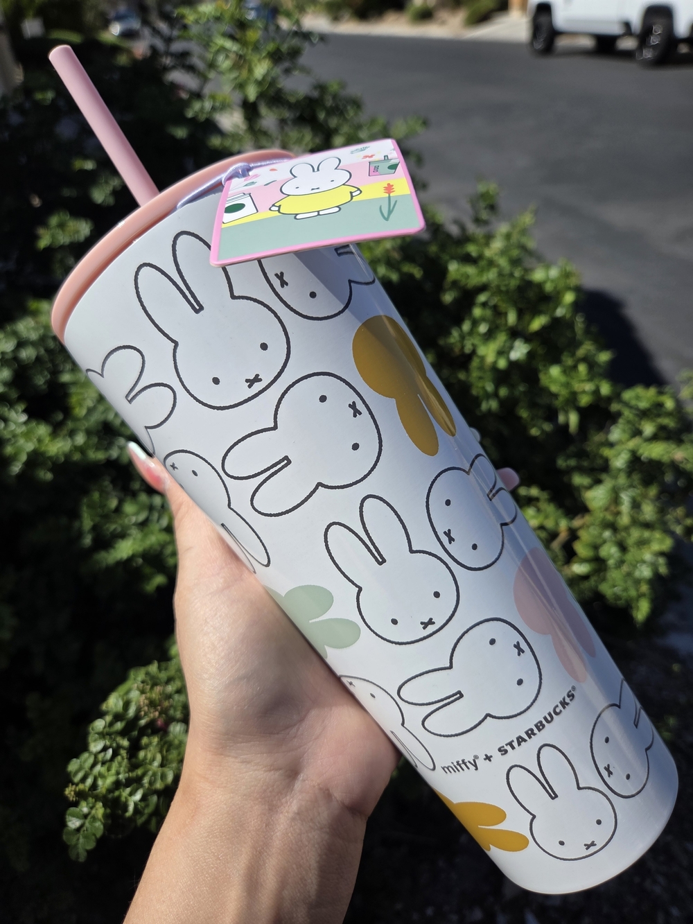 Miffy x Starbucks Pastel Bunny Tumbler - Pink Lid